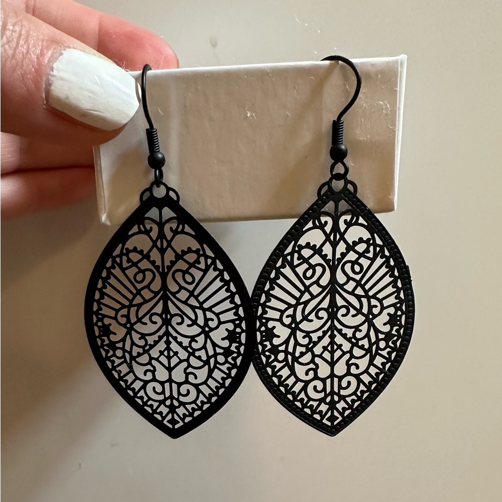 Black Dangle Earrings